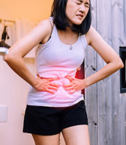 Pain or pressure in your pelvis that differs from menstrual cramps